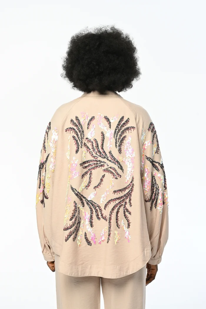 Nakışlı Viskoz Kimono - Görsel 3