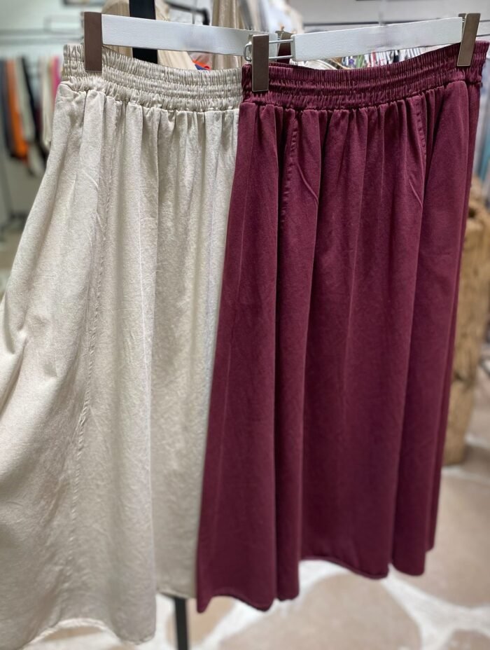 Bordo Gabardin Etek - Görsel 2