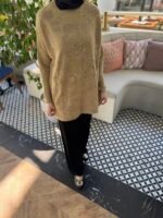 Simli Leopar Triko Tunik - Görsel 3
