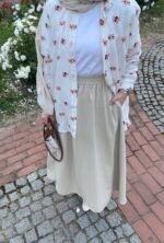 Bej Gabardin Etek