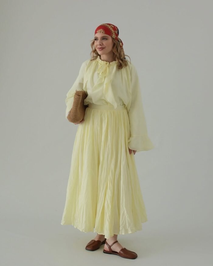 Butter Yellow Pamuk Vual Takım - Görsel 3